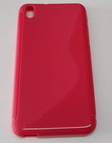 Силиконов гръб ТПУ S-Case за HTC Desire 816 тъмно розов